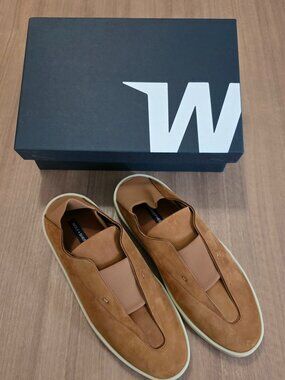 Wolf & Shepherd Cruise Ace Sandstorm Suede Slip On Shoes EU 40 US Women 9 NWB